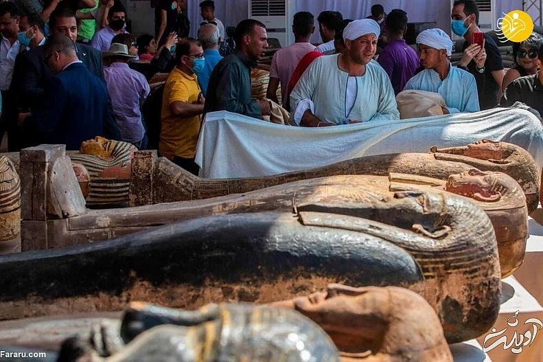 کشف دهها تابوت باستانی ۲۶۰۰ ساله در مصر + تصاویر